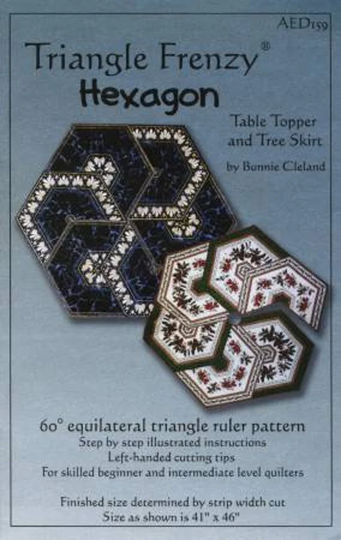 Triangle Frenzy Hexagon Table Topper & Tree Skirt Pattern Aed159 By Artistically Engineered Designs