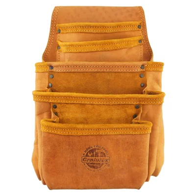 5-Pocket Oil Tanned Nail Tool Pouch