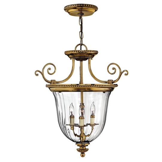 Hinkley Lighting 3 Light Indoor Semi-Flush Ceiling Fixture from the