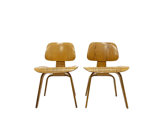 Pair Of Vintage Lcw Lounge Chairs By Ray & Charles Eames For Herman Miller