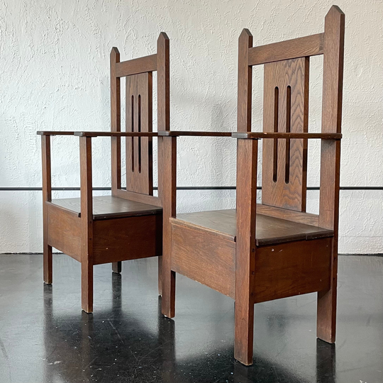 Antique Mission Oak Arm Chairs