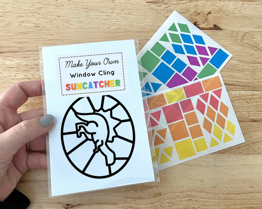 Dinosaur Craft Kits For Boys, Suncatcher Sticker Windows, Art Kit Kids, Rainy Day Craft, Car Activities Toddlers