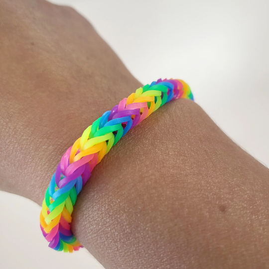 Rainbow Pride Bracelet, Rubber Band Jewelry, Stretchy, One Size Fits Most
