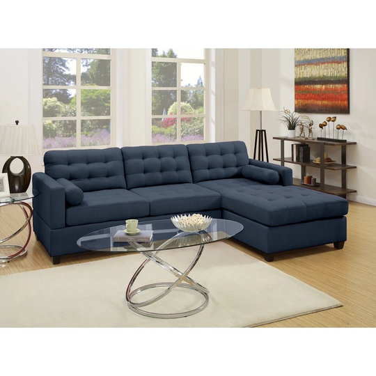 2 Peice Linen-Like Fabric Sectional Sofa
