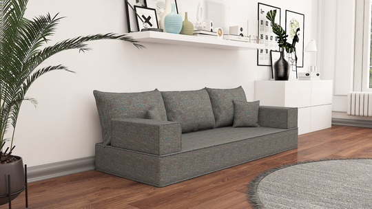 Linen 8" Color K033 Floor Couch, Sofa, Cushion, Pouf, Floor Seating, Sofa Window Seat, Seat, Bohemian Furniture