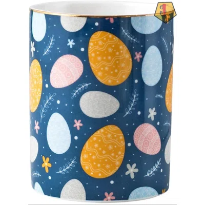 Ceramic Round Pen Holder For Desk Cute Stand Pencil Cup Pot Desk Organizer For Girls Boys Kids Makeup Brush Holder