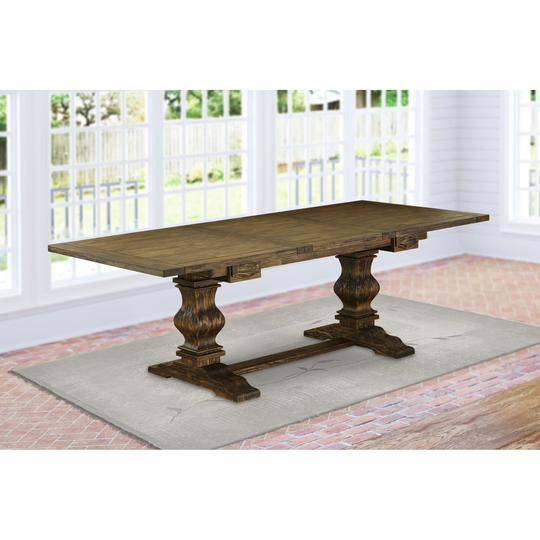 Rectangular Kitchen Table with Leaf and Solid Wood Kitchen Table Legs (Finish Option)