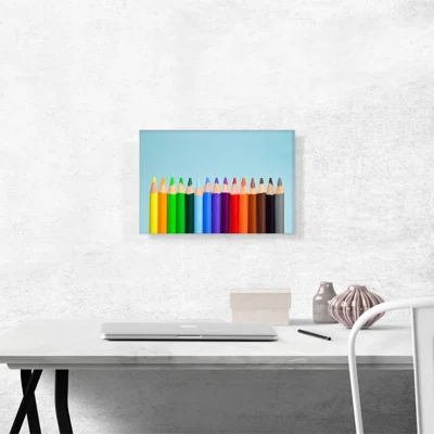 Multiple Color Pencils - Wrapped Canvas Photograph Print