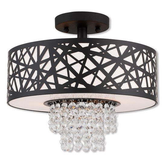 Livex Lighting 40662-07 Allendale 2 Light Bronze Indoor Flush Mount