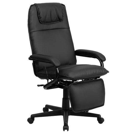 High-back LeatherSoft Reclining Ergonomic Swivel Armchair