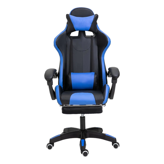 Gaming Chair With Footrest Adjustable Backrest Reclining Leather Office Chair