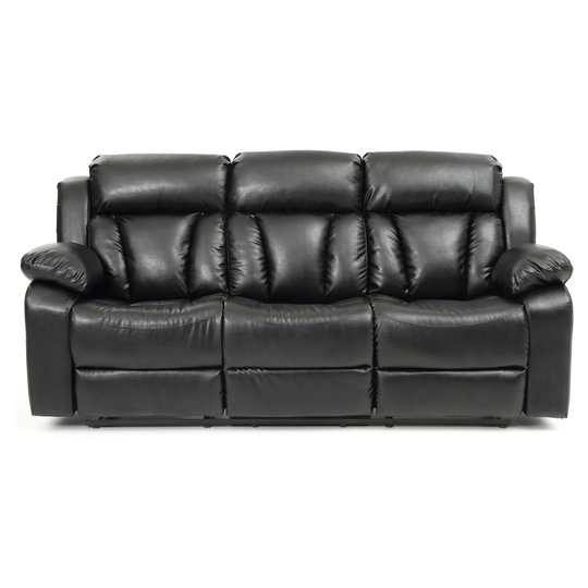 LYKE Home Black Reclining Sofa