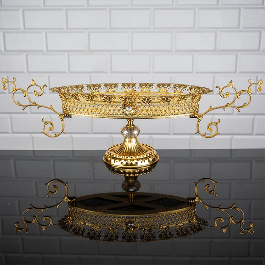 Metal Handmade Center Table Decorations For Living Room, Fancy Centerpieces Console Decoration, Dining Room Decor Oval