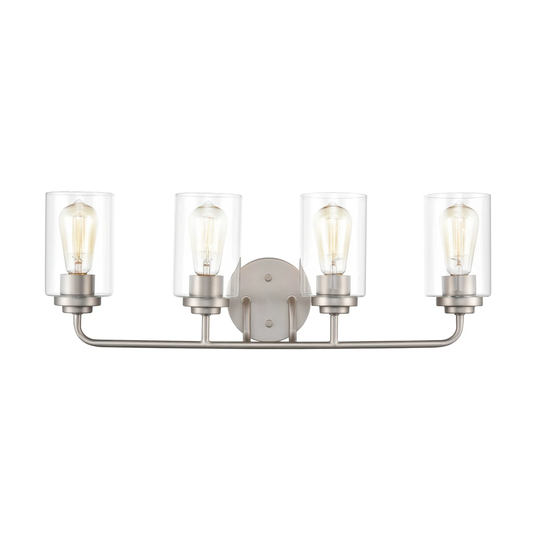 929 Lighting 4 Light Bathroom Vanity Fixture with Clear Glass Shades
