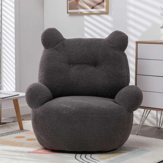 Teddy Short Plush Particle 360 Degree Swivel Accent Chair