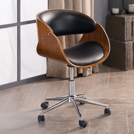 Corvus Mid-century Wood and Metal Adjustable Office Chair