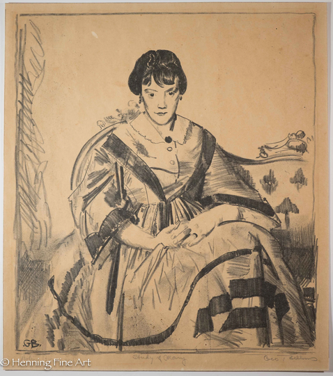 Rare George Bellows Signed Lithograph "study Of Mary" 1923, Edition 50
