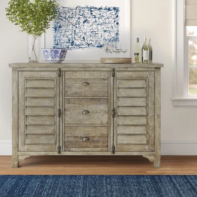 Clintwood 68" Wide 4 Drawer Pine Wood Sideboard