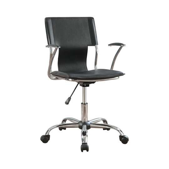 Mid-Back Adjustable Height Office Chair in Black