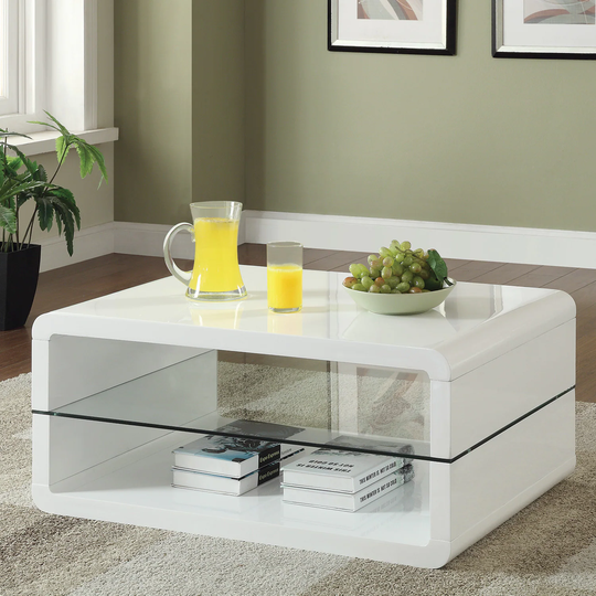 Coaster Company White Coffee Table - 35.50" x 23.50" x 15.75"