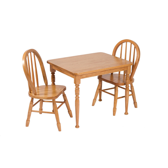 Kids' Table with 2 Spindle Chairs