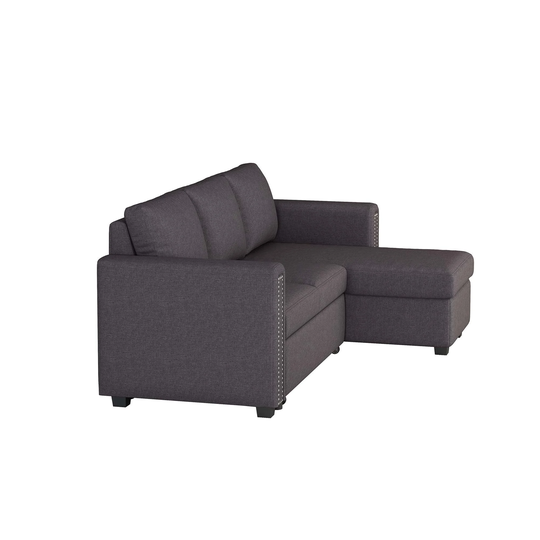 83"Sleeper Sofa Reversible L-Shape for Living Room