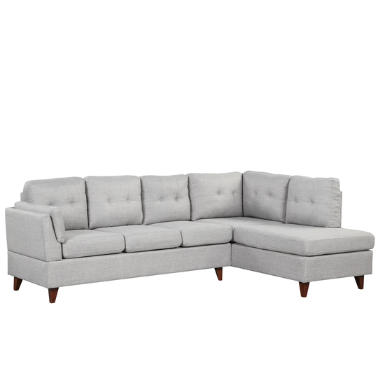 Modern L Shape Sectional Couch 97.24" Linen Fabric Sofa with Chaise Lounge for Living Room
