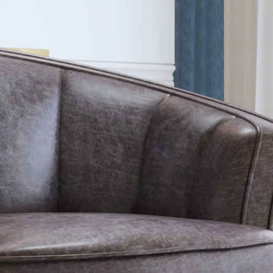 Modern PU Leather Tub Barrel Chair Leisure Accent Chair