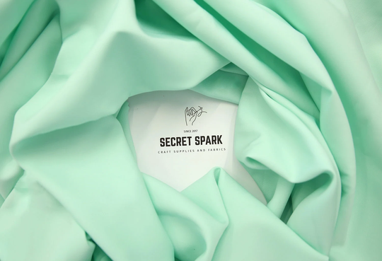 Refresh Color Crepe Stretch Fabric For Fitted Cloth, Light Mint Elastic Fabric By The Yard Tight Dresses, Skirts, Pants, Etc