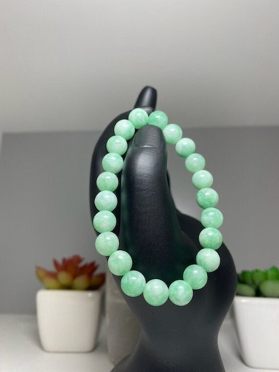 Green Jade Beaded Bracelet