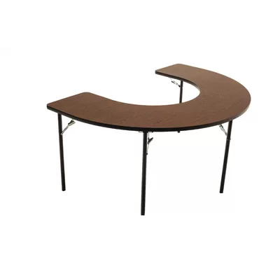 Wheelchair Accessible Managed Care Feeder Folding Legs 48"L x 72"W x Adjustable Height Horseshoe Activity Table