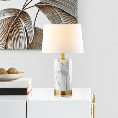 Harrogate 18.25" White/Black Table Lamp