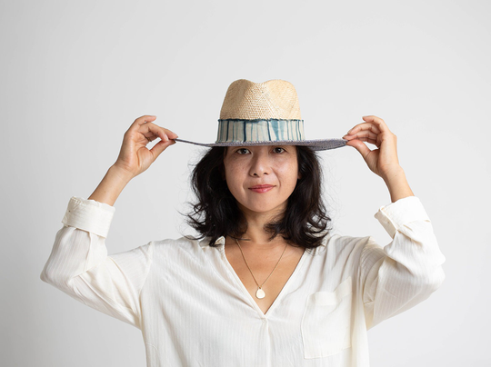 Fedora Straw Hat, Shibori Hat Band, Panama Hats For Women, Sunhat, Trilby Womens Sun Every Day Hat, Hat Natural Color