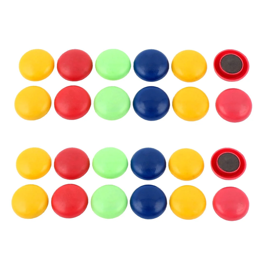 2 Set Multicolor 3cm Dia Washing Machine Fridge Refrigerator Magnets - Multi-Color - 1.2"(Dia)