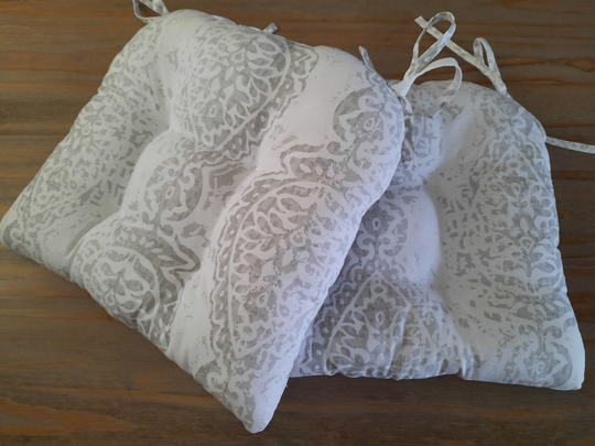 Kitchen/Dining Room Chair Cushions With Ties/Set Of 6