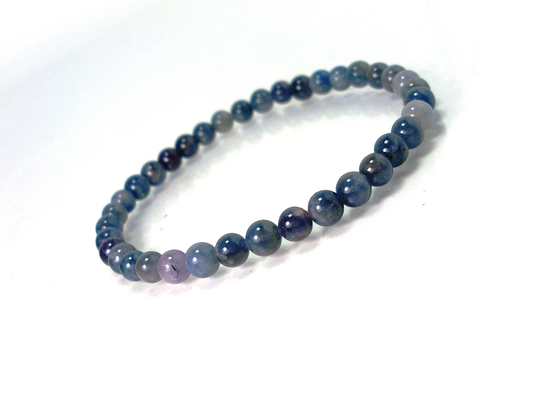 Genuine Multishade Blue Sapphire Bracelet 5mm, Natural Gemstone Bracelet, Women Men Beaded Gift For Her Him + Bag