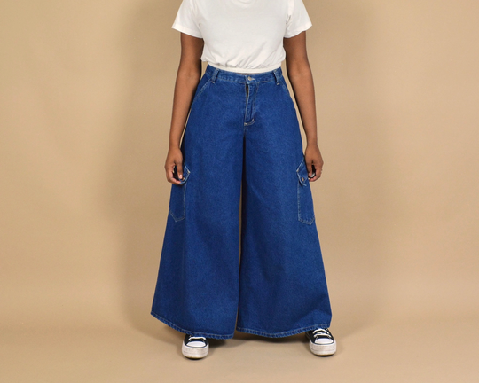 Paris Blues Size 28 Wide Leg Rave 90S Vintage Jeans