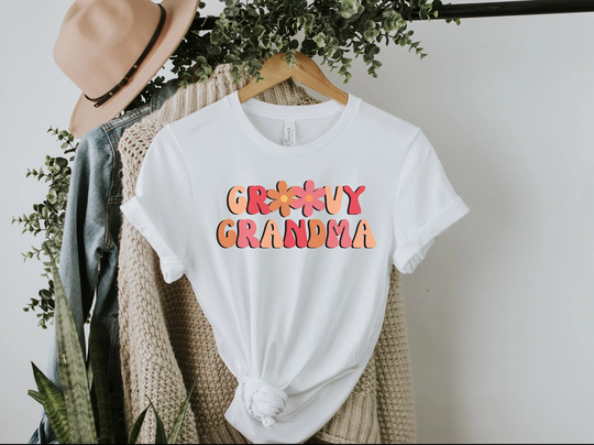 Groovy Grandma Shirt Colorful Tshirt Grandmother Tee Hippie Party Mimi Mothers Day Gift Retro