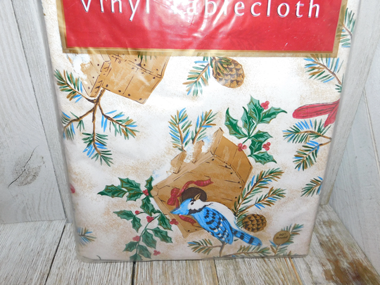 Feather Friends Vinyl Table Cloth, Vintage Outside Home Decor, Gift, Memories, Prop, Daysgonebytreasures