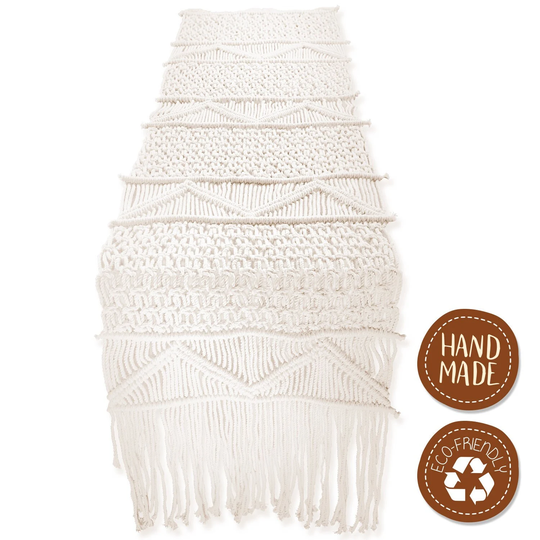 Macrame Table Runner | All Lengths Boho Wedding Decor Vintage Farmhouse & Bohemian Dining Room Style