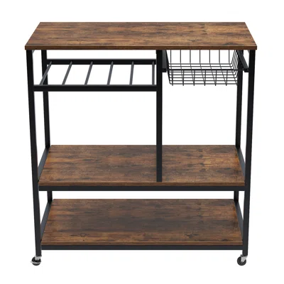 Minakxi 31.5'' Steel Standard Baker's Rack with Microwave Compatibility
