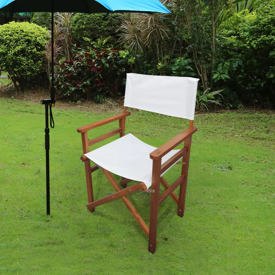 Folding Chair Wooden Director Chair Canvas Folding Chair Folding Chair 2pcs/set populus + Canvas