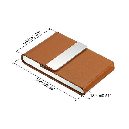 3.86x2.36x0.5 Inch Business Name Card Holder Case Magnetic Closure