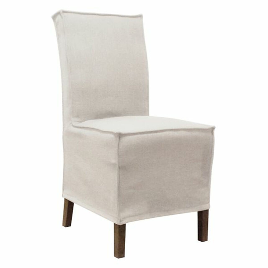 Set Of 2 Clayton Slipcover Side Chair - Light Beige