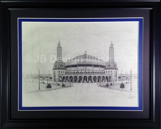 st. Louis Arena 18 X 14 Framed Pencil Drawing