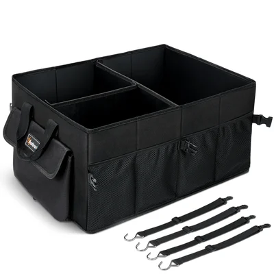 Astroai Car Trunk Organizer Storage For SUV, Truck, Pickup, Collapsible Trunk Organizer Car Storage Organizer Truck Bed Organizer Multi Compartments W