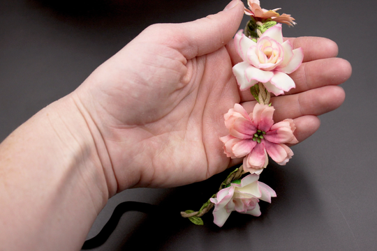 Fairy Crown Headbands - 6 Pk Floral Wedding Hair For Flower Girls Or 9 Pack Pink & White Elastic Bohemian Hair, Party Favor