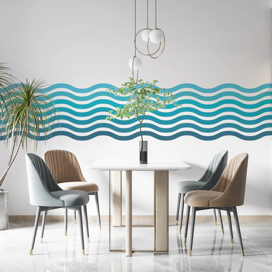 Colorful Wall Decal, Arch Modern Zig Zag Abstract Decor, Line Decor