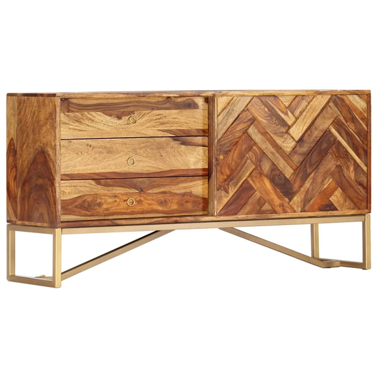 vidaXL Sideboard 46.5"x11.8"x23.6" Solid Sheesham Wood