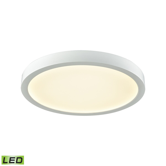 Titan 1-Light 10-inch Integrated LED Flush Mount in White with a White Acrylic Diffuser